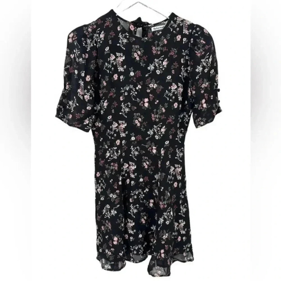 Reformation Bard Mini Puff Sleeve Dress in Jolene B910 - Picture 4 of 6